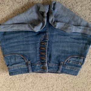 jean denim blue button shorts